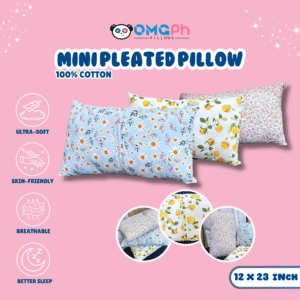 OMGPh Authentic Mini Pleated Cotton Pillow 13"x23" – Soft Comfortable Pillow