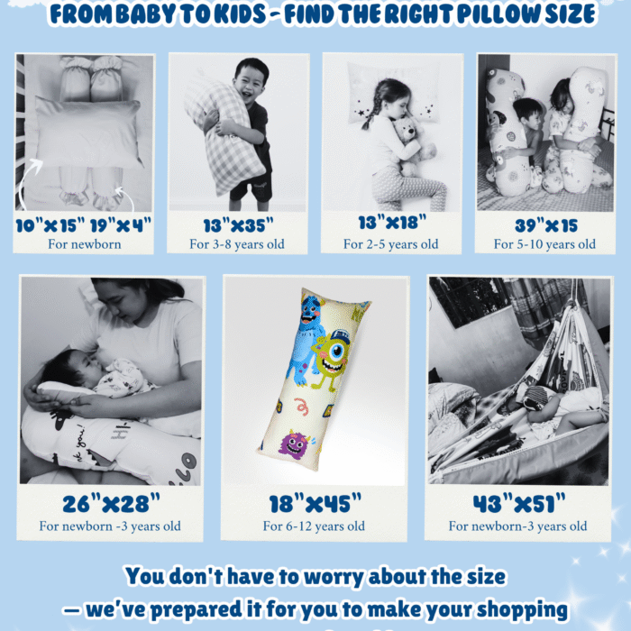 OMGPh From Baby to Kids Long Pillow | Soft & Adjustable Comfort for Growing Kids OMGPh From Baby to Kids Long Pillow – Soft, Cozy Sleep Support for Children