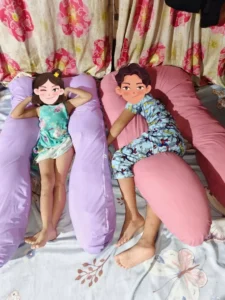 OMGPh Authentic Giant Bundle 5 FT 3.5 Kg Pregnancy Pillow Maternity Pillow - Good for 5ft and up photo review