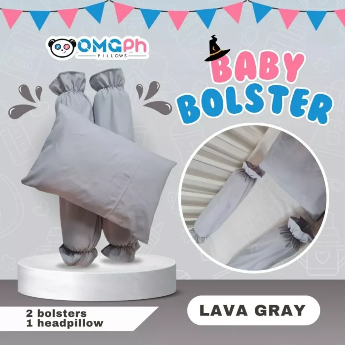 OMGPh Baby Bolster & Head Pillow Set – Ultra-Soft Hypoallergenic Pillows with Removable Pillowcases