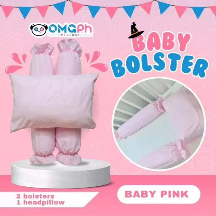 OMGPh Baby Bolster & Head Pillow Set – Ultra-Soft Hypoallergenic Pillows with Removable Pillowcases