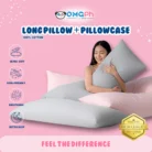 OMGPh Soft Body Pillow 18"x45" – Long Sleeping Pillow with Comfortable Support and Free Punda