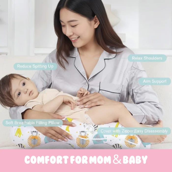 OMGPh Soft Nursing Pillow – Washable Cover for Breastfeeding & Baby Support OMGPh Soft Nursing Pillow – Washable Cover, Baby Support and Comfort Back Pillow