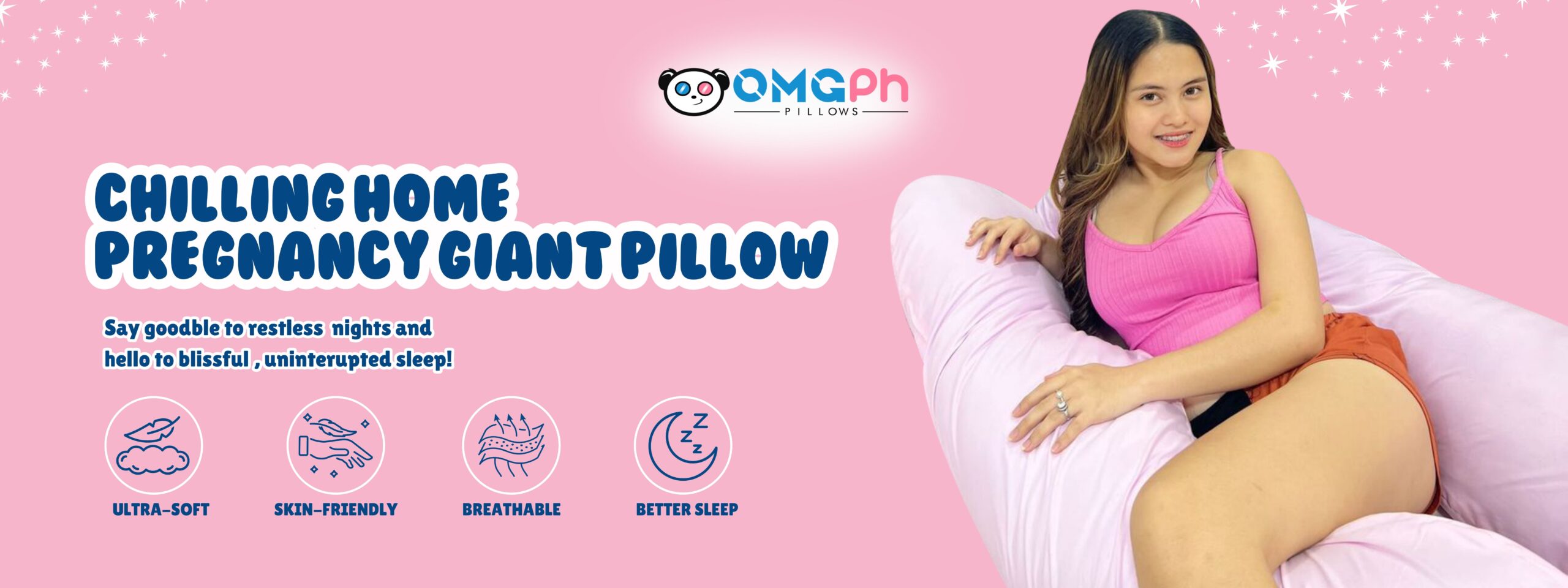 OMGPh Relaxing Antonette Gail using our Giant Pregnancy Pillow