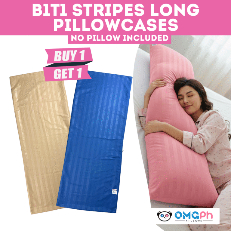 OMGPh 18X45 IN – BUY1 TAKE1 Stripes Long Pillowcase – 2 Long Punda