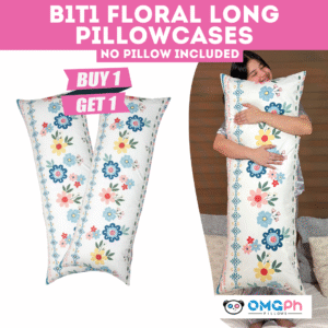 OMGPh 18X45 IN - BUY1 TAKE1 Floral Long Pillowcase - 2 Long Punda