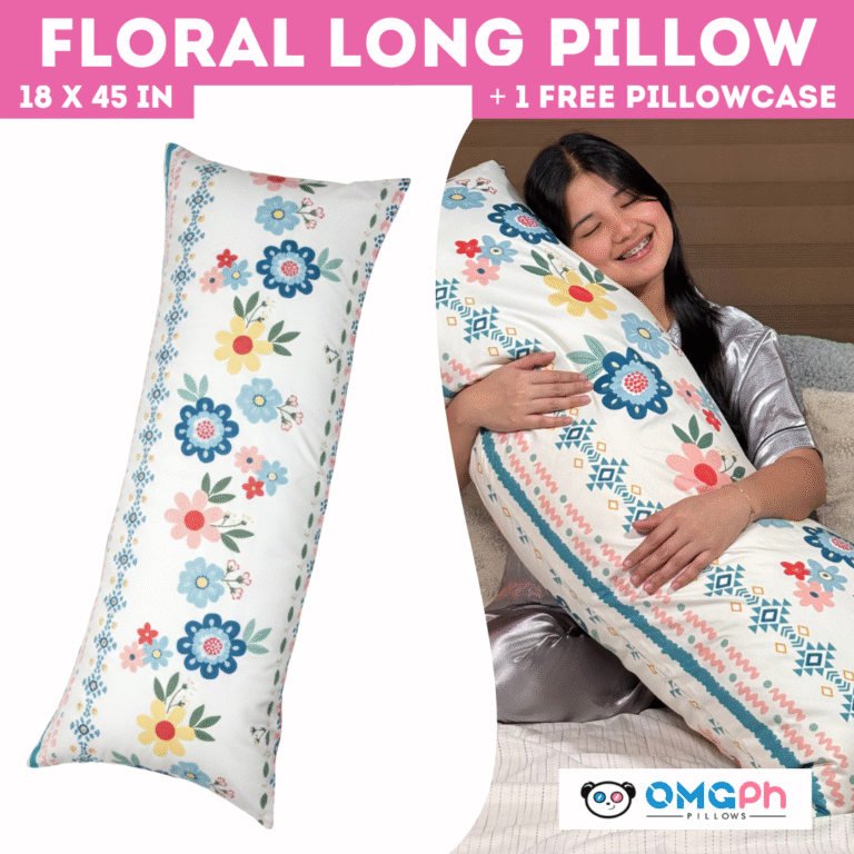 OMGPh Floral Body Long Pillow – 18×45 IN | Buy 1 Pillow Get 1 Punda